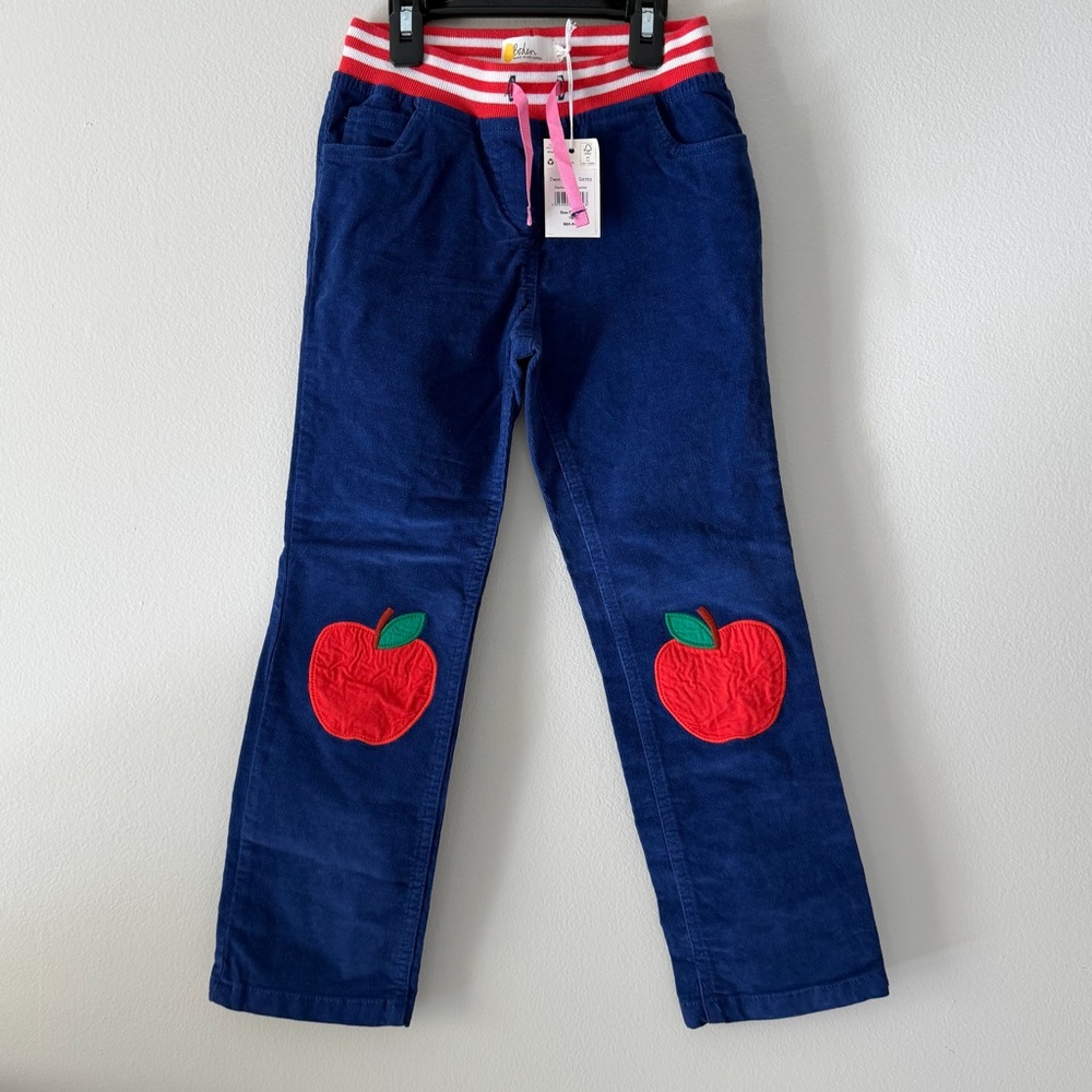 Mini Boden Starboard Blue Apples Cord Pants